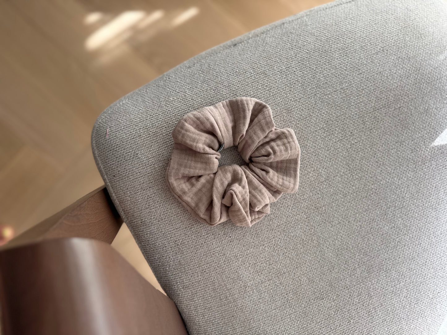 Light beige scrunchie