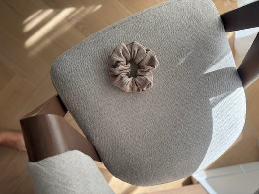 Light beige scrunchie