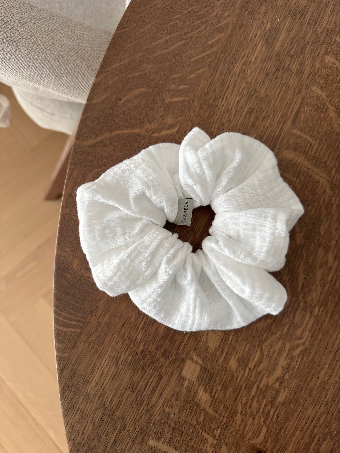 White scrunchie