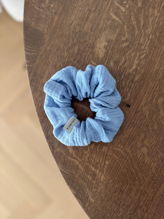Blue scrunchie
